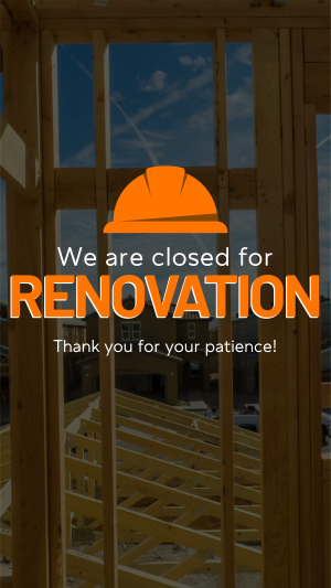 Closed for Renovation Instagram story Image Preview