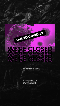Closed Covid-19 Instagram Story Design