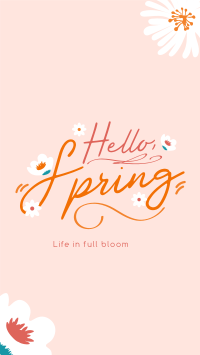 Hello Spring Greeting Facebook Story Design