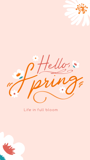 Hello Spring Greeting Facebook story Image Preview