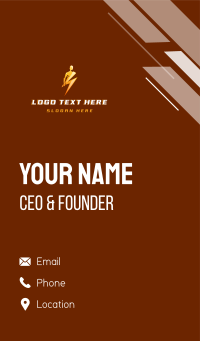 Human Lightning Muscles Business Card Design