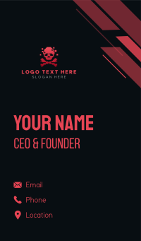 Pixel Skull Gaming Business Card Design