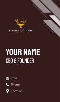 Luxury Deer Gold Business Card Design