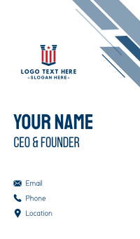 Stars And Stripes Voting Business Card Design