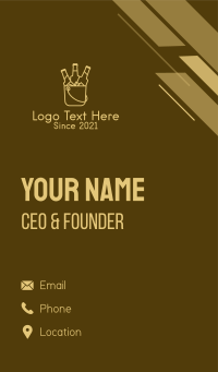 Yellow Beer Bucket  Business Card Design