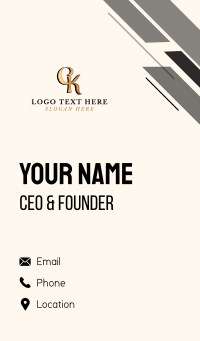 Luxury Letter C & K  Business Card Design