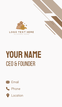 Gold Coin Sack Business Card Design