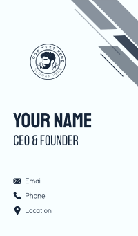 Hipster Moustache Barber Business Card Design