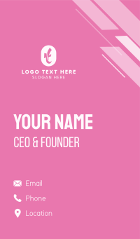 Pink Letter T Business Card Design