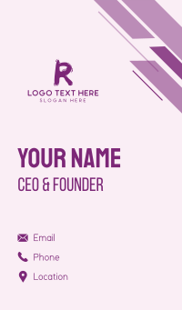 Liquid Soda Letter R Business Card Design