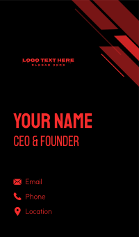 Scary Blood Wordmark Business Card Design