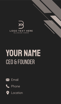 Business Company Brand Letter B Business Card Design