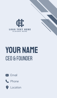 College Varsity C & H Business Card Design