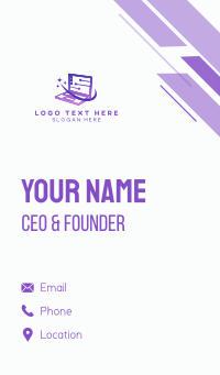 Laptop Computer Technology Business Card Design