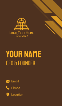 Ethnic Mayan Temple Business Card Design