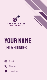 Purple Camera Key  Business Card Design