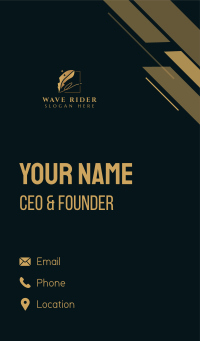 Feather Quill Signature Business Card Design