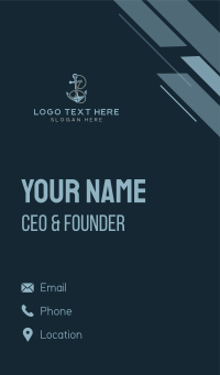 Anchor Rope Letter I Business Card Design