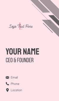 Feminine Handwriting Letter Business Card Design