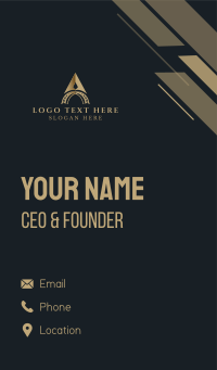 Gold Bridge Letter A Business Card Design