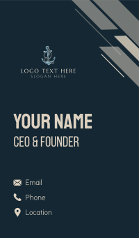 Anchor Rope Letter Q Business Card Design