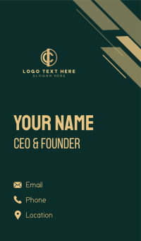 Digital Cryptocurrency Letter C Business Card Design