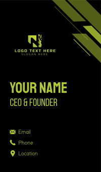 Pixel Tech Letter N Business Card Design