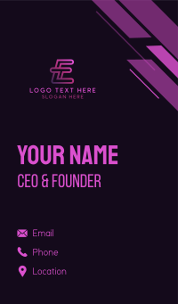 Modern Gamer Technology Business Card Design