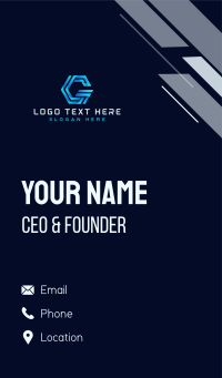 Digital Technology Letter G Business Card Design