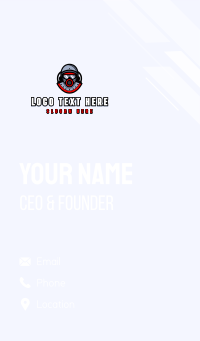 Gaming Mask Character Business Card Design