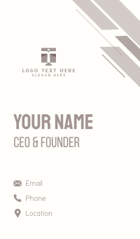 Generic Professional Letter T Business Card Design