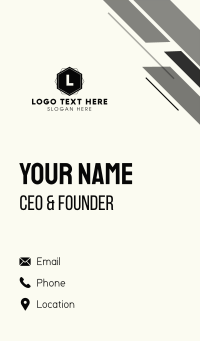 Modern Hexagon Badge Business Card Design