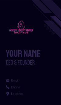 Dark Ninja Emblem Business Card Design