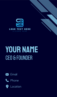 Digital Technology Wave Business Card Design