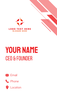 Red Circle Star Business Card Design