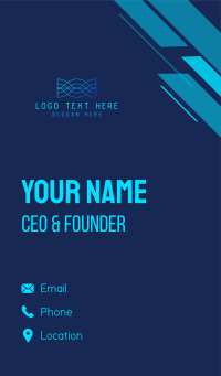 Blue Infinity Wave Business Card Design