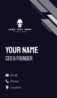 Skull Punk Streetwear Business Card Design