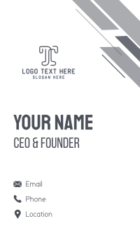 Creative Agency Letter T Business Card Design