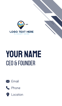 Location Pin Airplane Business Card Design