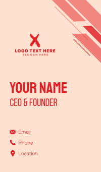 Liquid Soda Letter X Business Card Design