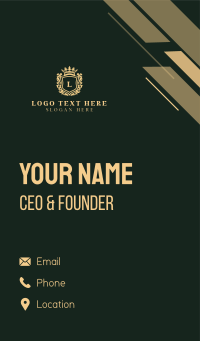 Elegant Crown Shield Lettermark Business Card Design