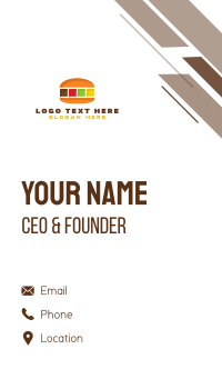 Color Burger Business Card Design