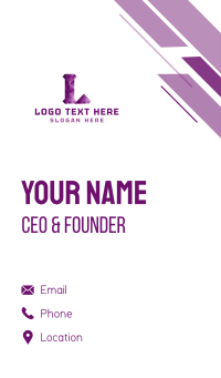 Premium Gemstone Letter L Business Card Design