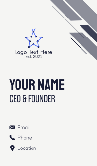 Star Shoelace Business Card Design