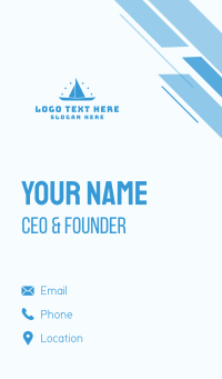 Blue Boat Stars Business Card Design