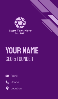 Purple Shutter Space Business Card Design