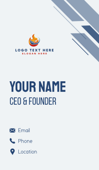 Flame Leaf Energy Business Card Design