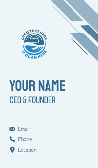 Hand Globe Volunteer Business Card Design