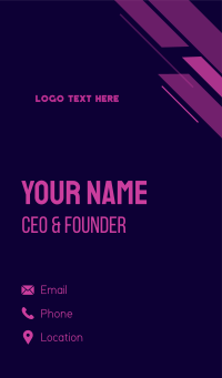Neon Generic Wordmark  Business Card Design