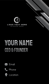 Timer Clock Letter C Business Card Design